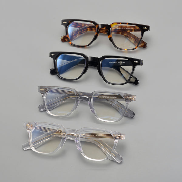 Sutton Retro Rectangle Acetate Glasses Frame