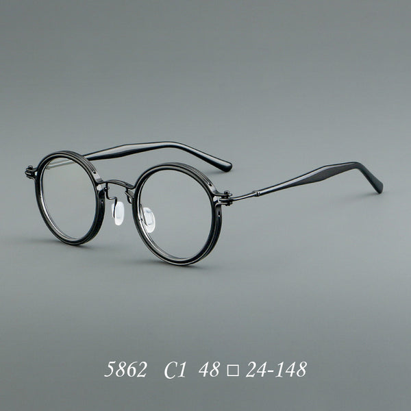 Sutton Vintage Round Acetate Glasses Frame