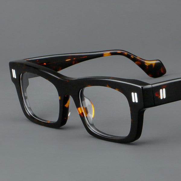Foote Retro Square Acetate Glasses Frame