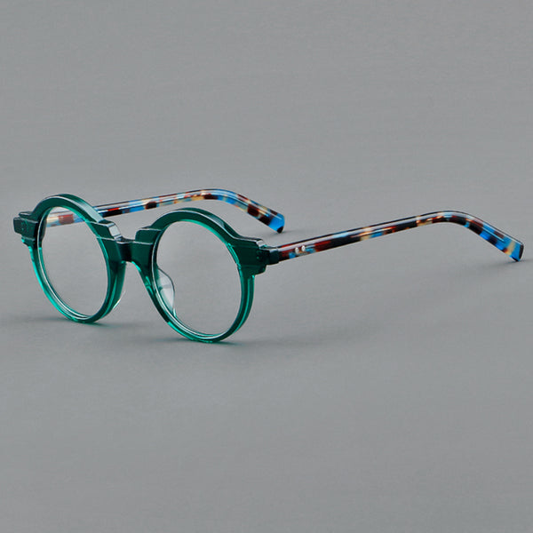Vintage Acetate Round Eyeglasses Frame