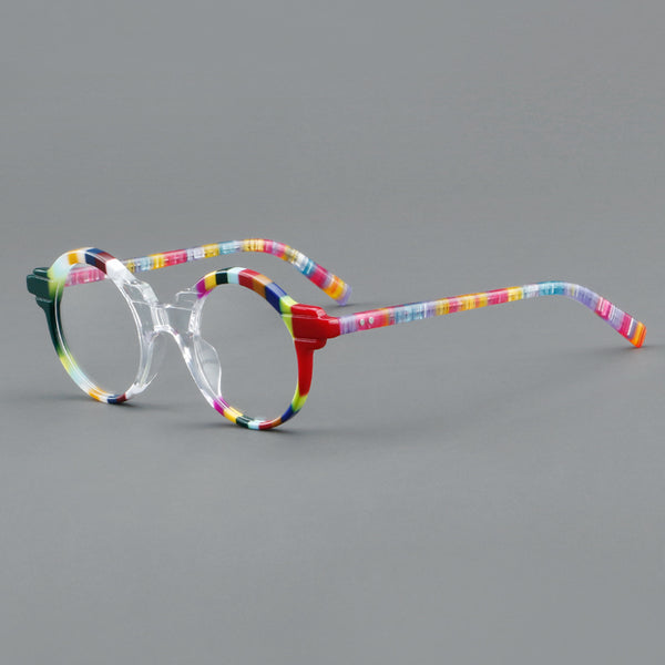 Vintage Acetate Round Eyeglasses Frame