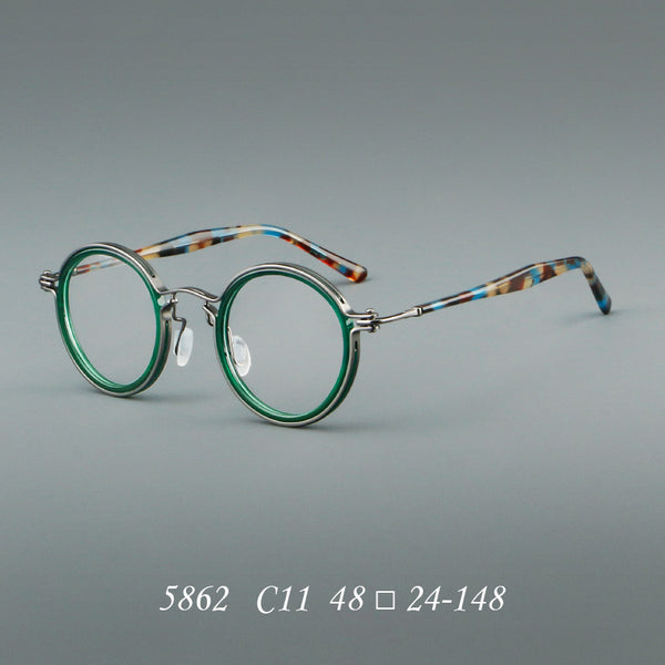 Sutton Vintage Round Acetate Glasses Frame