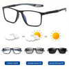 Ultra-Light Multifocal Photochromic Progressive Anti-Blue Light Reading Glasses