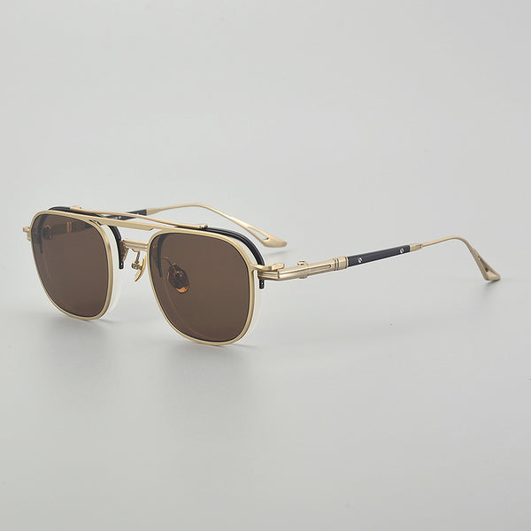 Sophie Business Square Titanium Double-bridge Glasses Frame