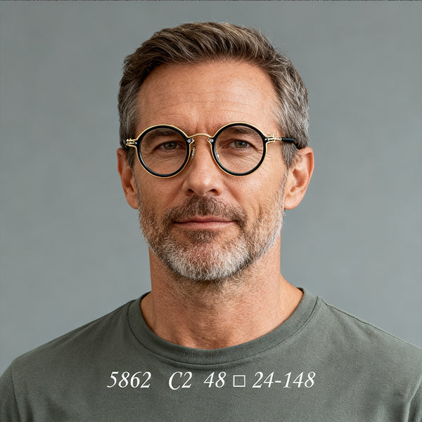 Sutton Vintage Round Acetate Glasses Frame