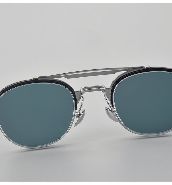 Raffi Retro round titanium alloy eyeglass frame