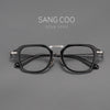 Double Bridge Eyeglass Frame Acetate Titanium