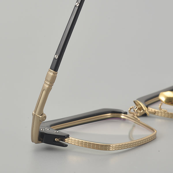 Sutton Retro Rectangle Titanium Glasses Frame