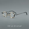 Punk Crown Prince Mirror Vintage Round Acetate Glasses Frame