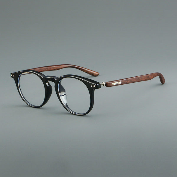 Rao Retro acetate imitation wood grain eyeglass frame