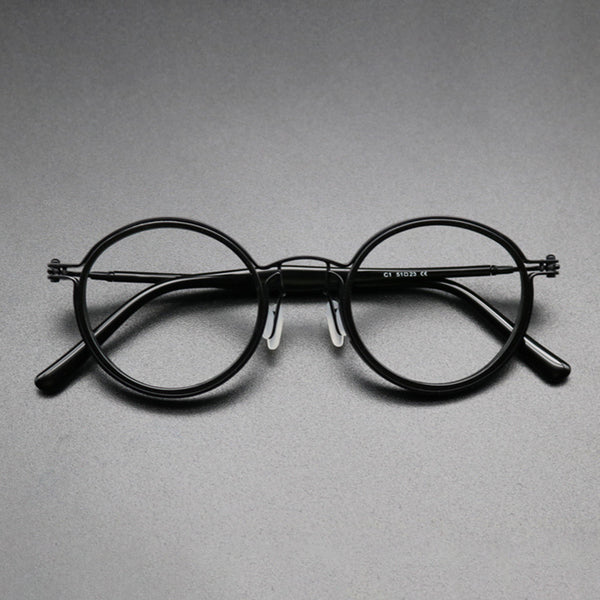 Sutton Vintage Round Acetate Glasses Frame