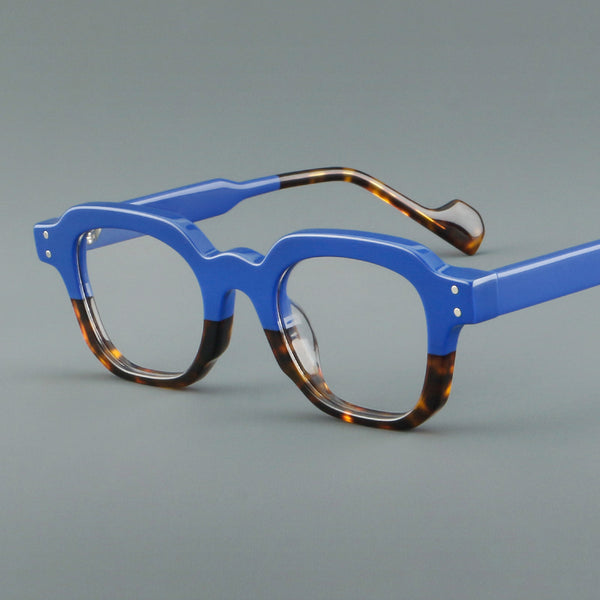 Klug Retro Square Acetate Glasses Frame