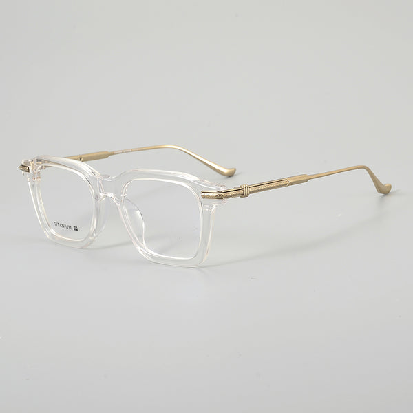 Mott Retro Rectangle Titanium Glasses Frame