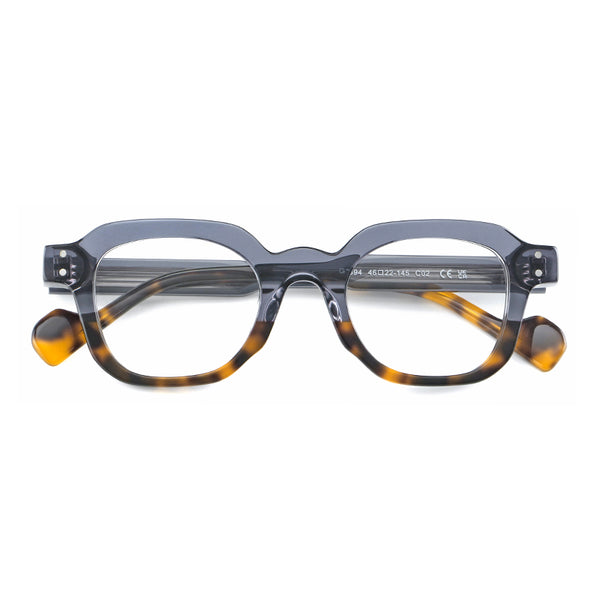 Klug Retro Square Acetate Glasses Frame