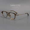 Double Bridge Eyeglass Frame Acetate Titanium