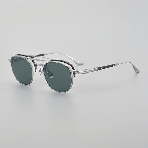 Raffi Retro round titanium alloy eyeglass frame