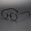 HONGMEI Titanium Vintage Round Eyeglasses Frames