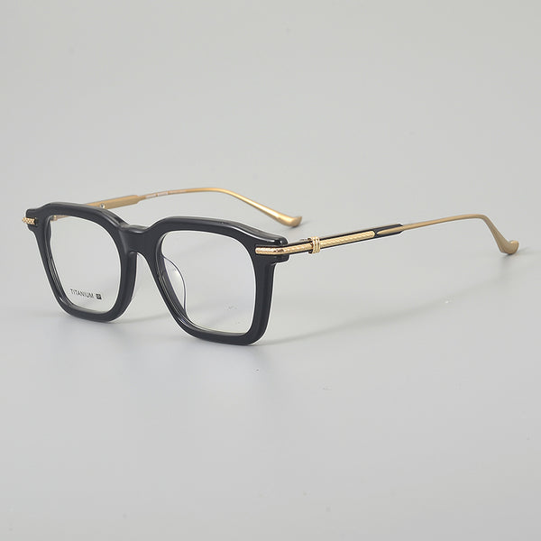 Mott Retro Rectangle Titanium Glasses Frame