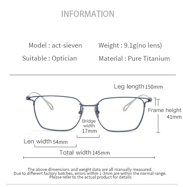 Ultralight Vintage Titanium Glasses Frame