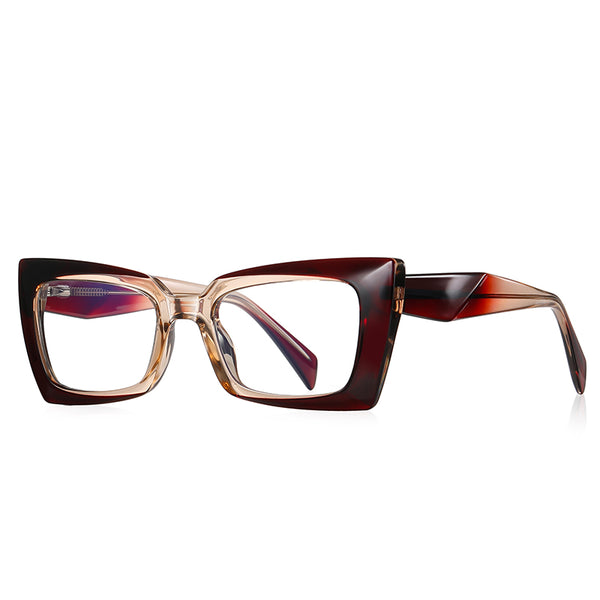 Geometric Cat-Eye Eyeglass Frames for Women