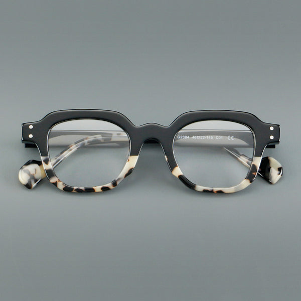 Klug Retro Square Acetate Glasses Frame