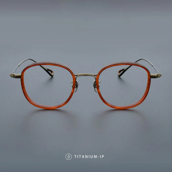 Copp Retro Square Titanium Glasses Frame
