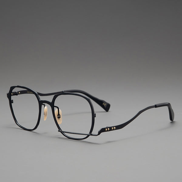 Luord Geometric-shaped titanium metal personalized eyeglass frames