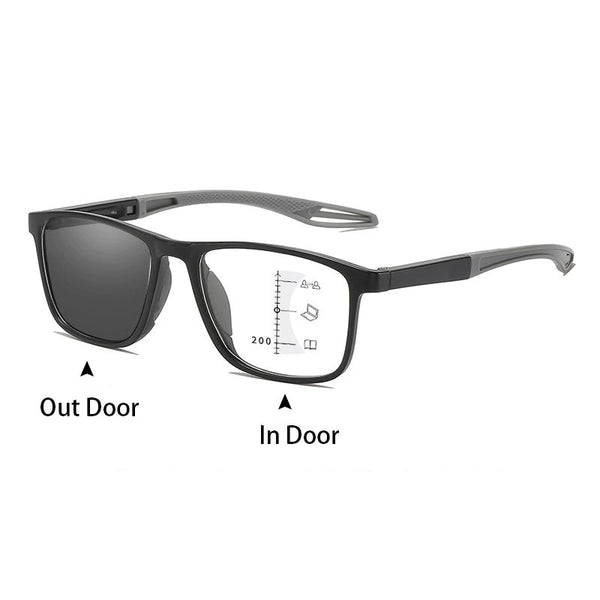 Ultra-Light Multifocal Photochromic Progressive Anti-Blue Light Reading Glasses