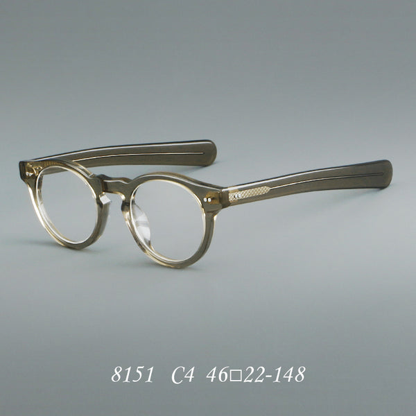 Crowe Vintage Acetate Round Eyeglasses Frame
