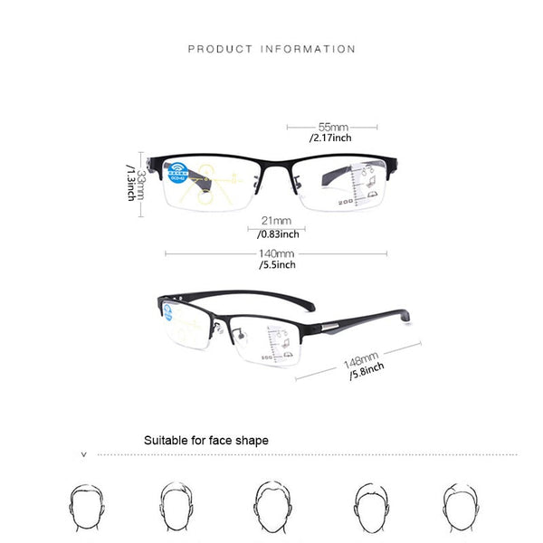 Men's and women's FASHION TITANIUM ULTRA-LIGHT SHOCKPROOF IMPACT-RESISTANT READING GLASSES