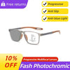 Photochromic TR90 Anti-blue Light Multifocal Progressive Sports Reading Glasses