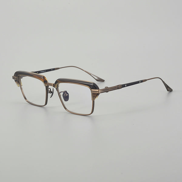 Sutton Retro Rectangle Titanium Glasses Frame
