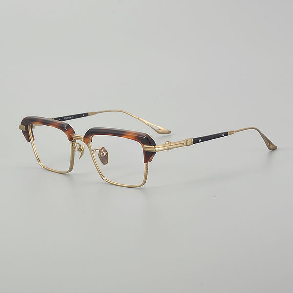 Sutton Retro Rectangle Titanium Glasses Frame