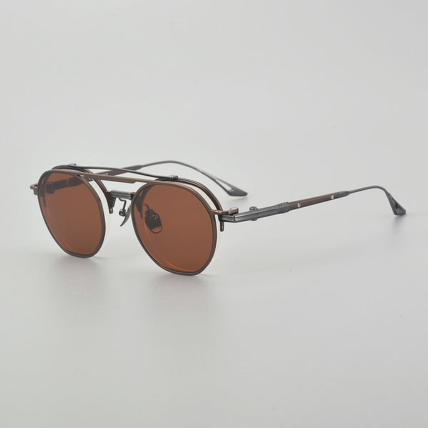AKK1Titanium Glasses Frame With Magnetic Sunglasses Clips