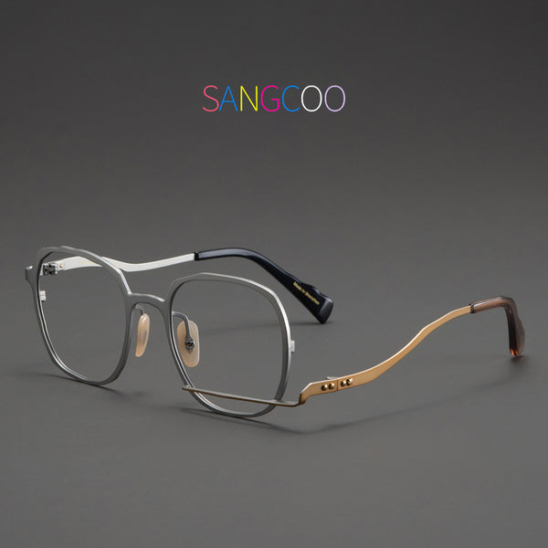 Luord Geometric-shaped titanium metal personalized eyeglass frames