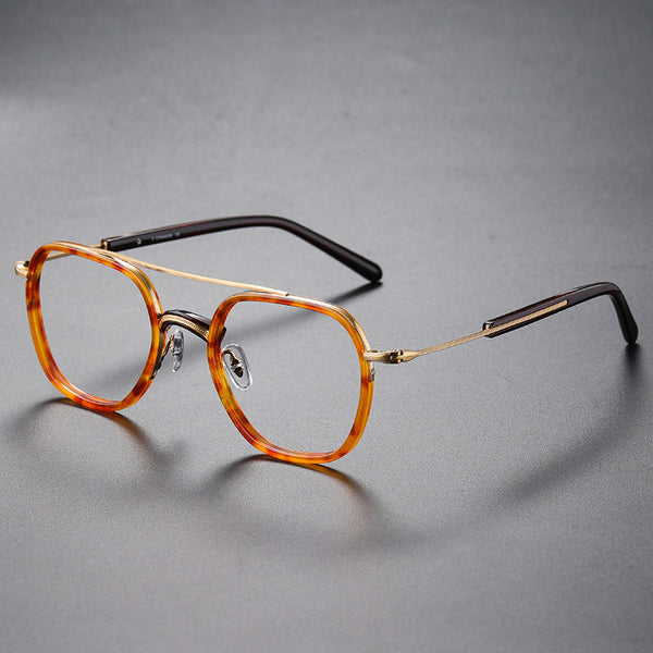 HONGMEI Titanium Vintage Round Eyeglasses Frames