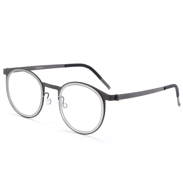 Sangcoo Titanium Vintage Round Eyeglasses Frames 9704