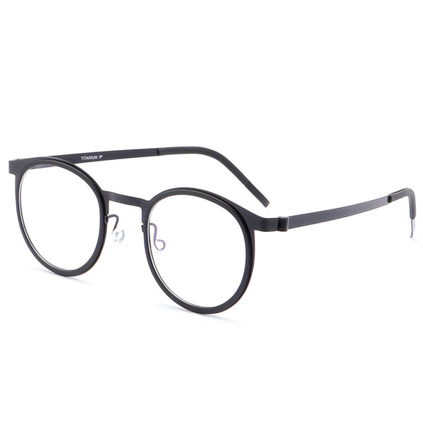 Sangcoo Titanium Vintage Round Eyeglasses Frames 9704