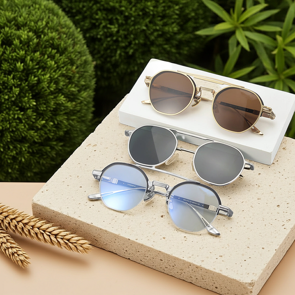 AKK1Titanium Glasses Frame With Magnetic Sunglasses Clips