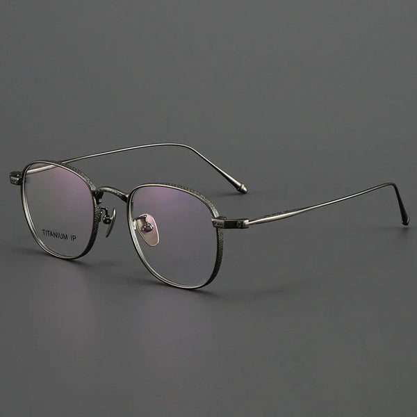 Biron Titanium Round Glasses Frame