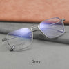 Casual Rectangular Titanium Metal Eyeglass Frames