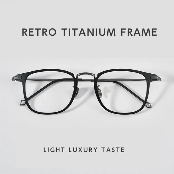 HONGMEI Fashionable Glasses Frame For Men Pure Titanium Acetate Anti Blue Light Eye Glasses Hot Original Brand SpectaclesCT30018