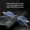 Polygonal small-frame titanium metal eyeglasses