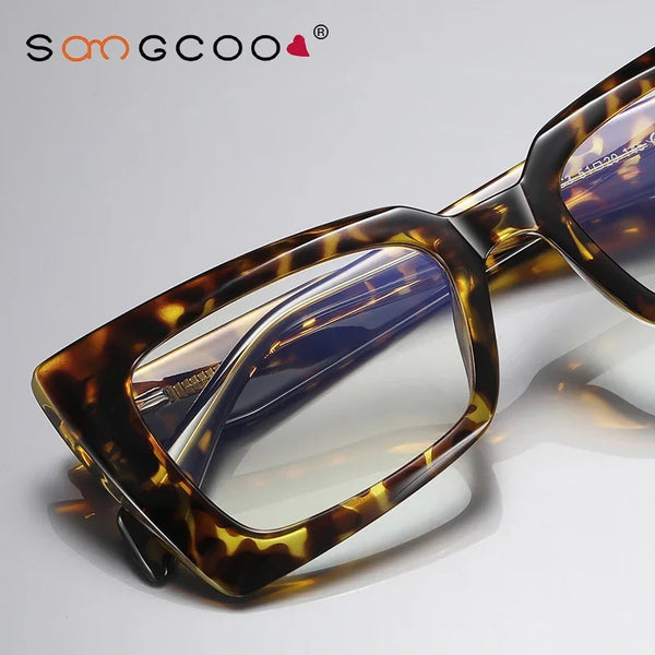 Geometric Cat-Eye Eyeglass Frames for Women