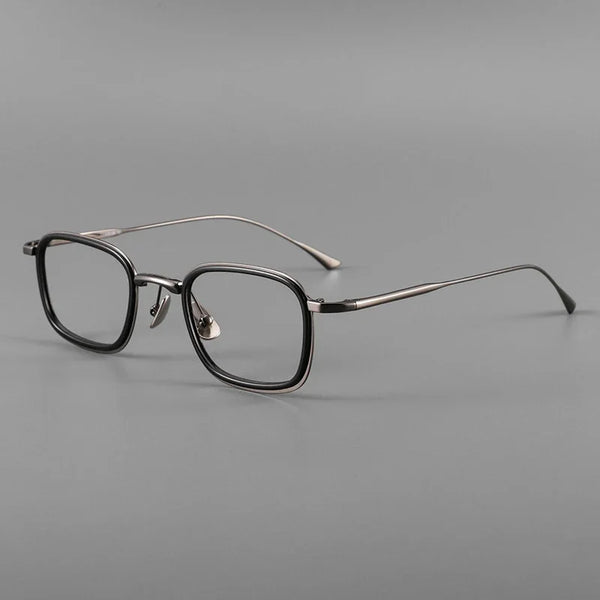 Fashion Square Luxury Acetate Pure Titanium Eyewear ReadingBusiness Retro Eyeglasses Frame Men