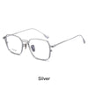 Casual Rectangular Titanium Metal Eyeglass Frames