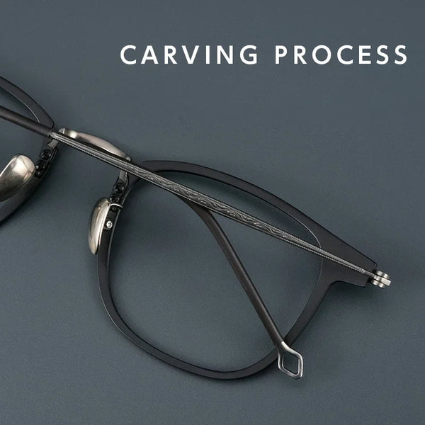 HONGMEI Fashionable Glasses Frame For Men Pure Titanium Acetate Anti Blue Light Eye Glasses Hot Original Brand SpectaclesCT30018