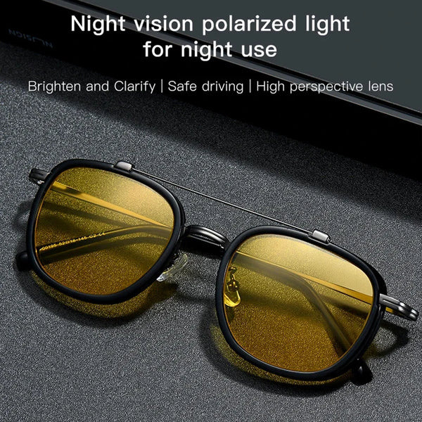 Men's RetroHD Polarized Punk Steampunk Sunglasses