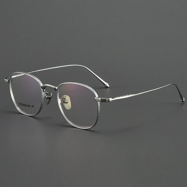 Biron Titanium Round Glasses Frame