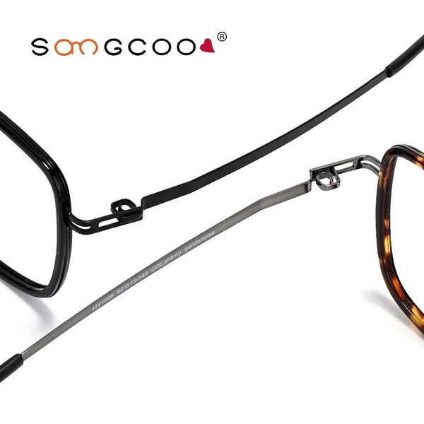 Olawt Retro Titanium Square Glasses Frame